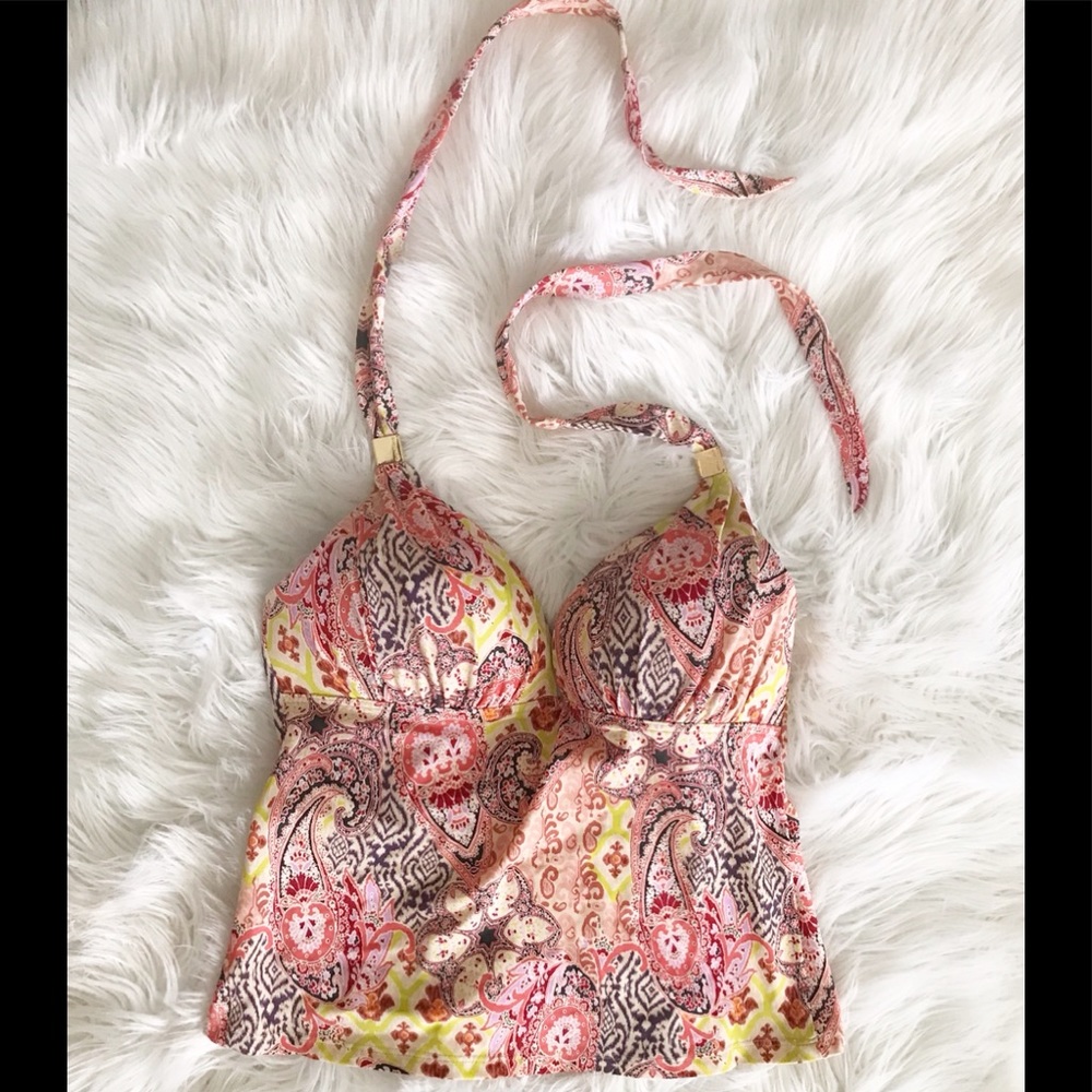 Victoria’s Secret Halter Paisley Tankini Top L